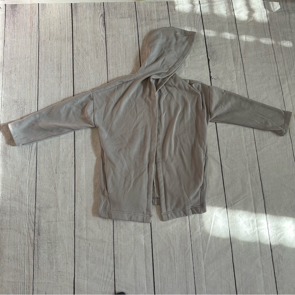 Fabletic XS gray open front hooded jacket cardigan